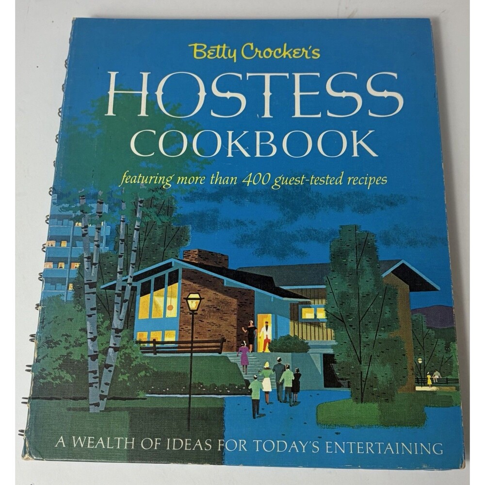 Vintage Betty Crocker’s Hostess Cookbook 1967 1st Edition 2nd Print Spiral